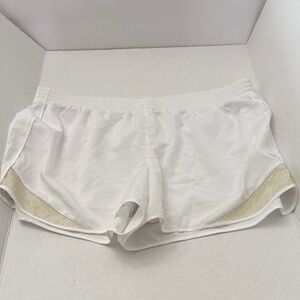 Lilly Pulitzer White Athletic Shorts with Cream Trim